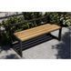 Вулична лавка зі спинкою &laquo;Urban Patio Premium 1600&raquo; в стилі лофт &mdash; Тік N003 фото 4