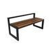 Вулична лавка зі спинкою &laquo;Urban Patio Premium 1600&raquo; в стилі лофт &mdash; Тік N003 фото 1