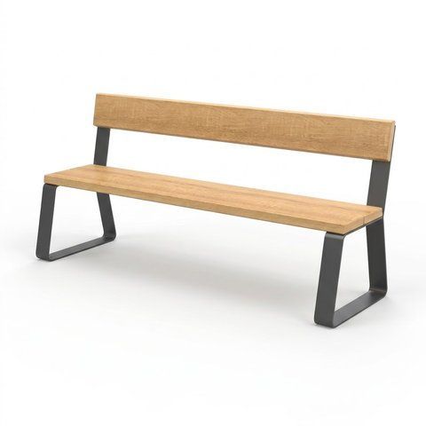 Вулична лавка зі спинкою &laquo;Urban Garden Comfort 1800&raquo; в стилі лофт R892 фото