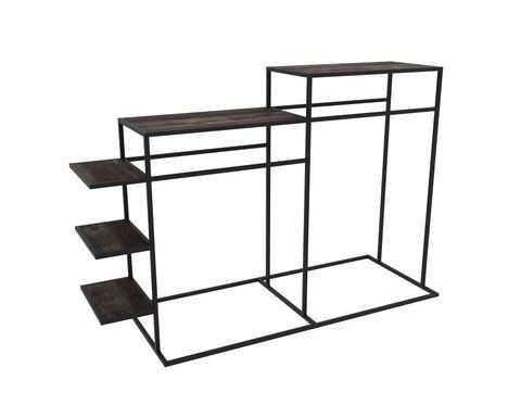 Рейл для одягу Loft 1300&times;1660&times;680 мм з двох секцій та полицями &mdash; Венге BH6 фото