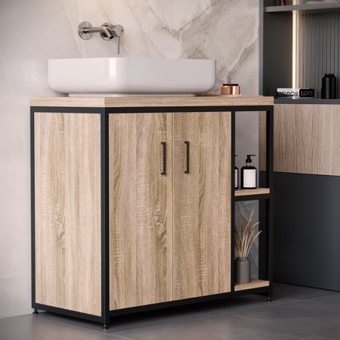 Тумба під умивальник у стилі лофт BathLine v8600 фото